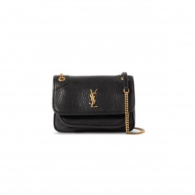 YSL NIKI CRINKLED-LEATHER SHOULDER BAG (18.5*12*7cm) YSL NIKI CRINKLED-LEATHER SHOULDER BAG (18.5*12*7cm)